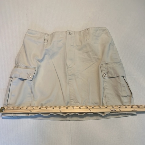 J. Crew Chinos Khaki Cargo Mini Skirt Size 10 - Picture 5 of 10